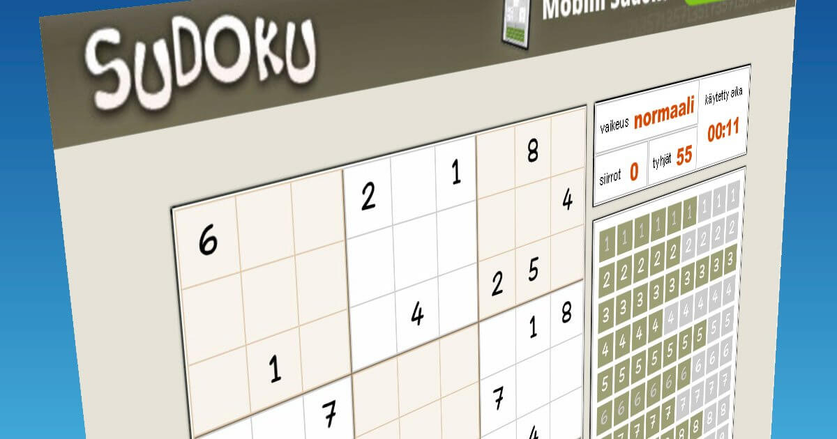Älypää sudoku – sudokuja eritasoisille ratkojille